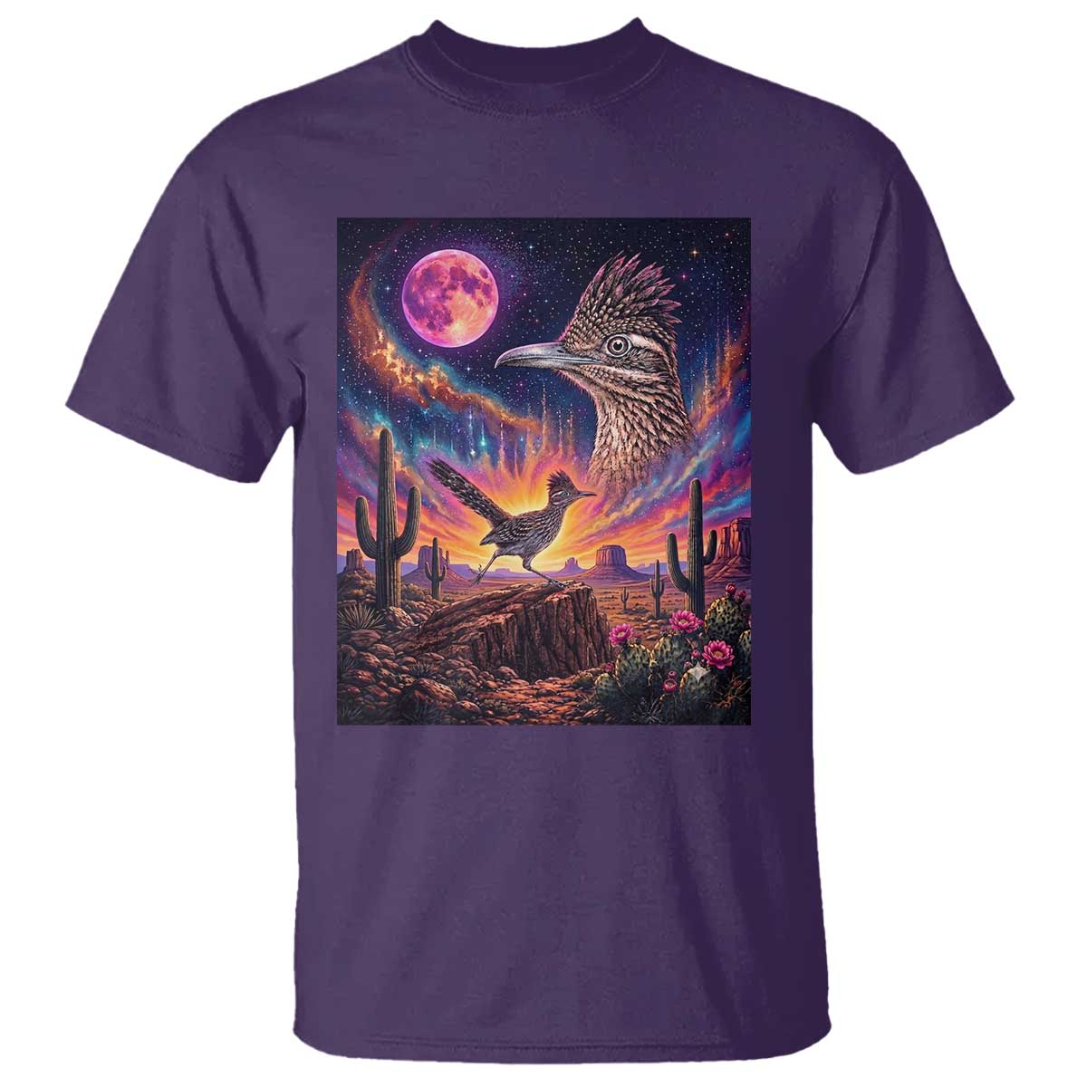 Arizona Roadrunner Vintage Desert Moon Retro Cactus T Shirt 90s Southwest Wildlife Bird Animal Lover