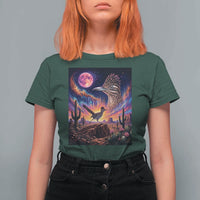 Arizona Roadrunner Vintage Desert Moon Retro Cactus T Shirt For Women 90s Southwest Wildlife Bird Animal Lover