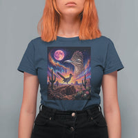 Arizona Roadrunner Vintage Desert Moon Retro Cactus T Shirt For Women 90s Southwest Wildlife Bird Animal Lover
