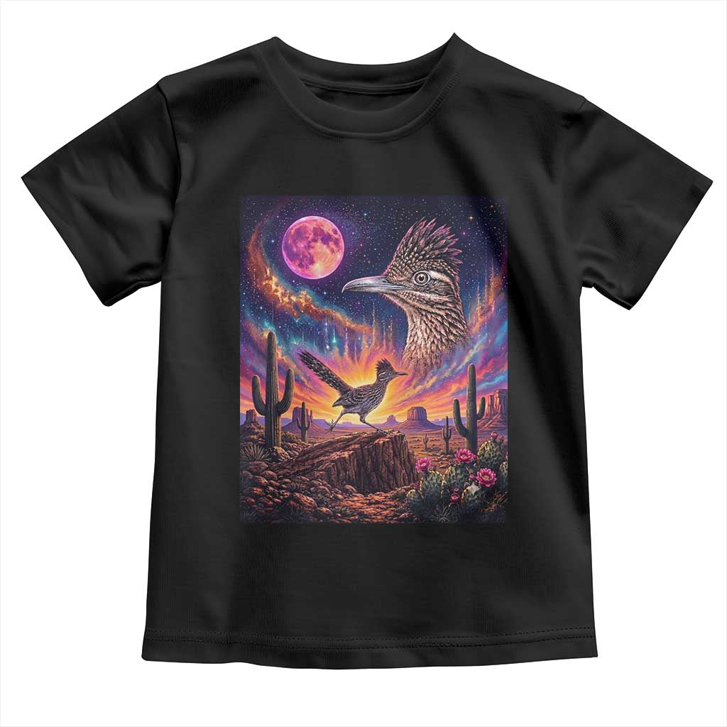 Arizona Roadrunner Vintage Desert Moon Retro Cactus Toddler T Shirt 90s Southwest Wildlife Bird Animal Lover