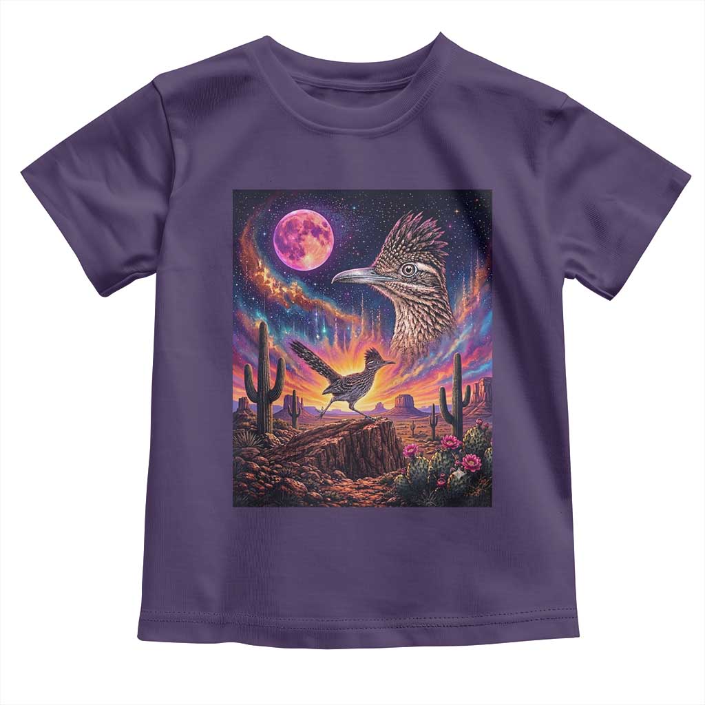 Arizona Roadrunner Vintage Desert Moon Retro Cactus Toddler T Shirt 90s Southwest Wildlife Bird Animal Lover