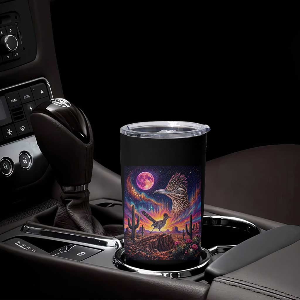 Arizona Roadrunner Vintage Desert Moon Retro Cactus Tumbler Cup 90s Southwest Wildlife Bird Animal Lover