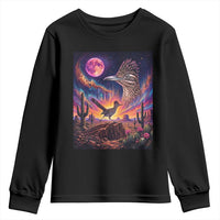Arizona Roadrunner Vintage Desert Moon Retro Cactus Youth Sweatshirt 90s Southwest Wildlife Bird Animal Lover