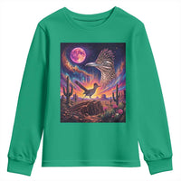 Arizona Roadrunner Vintage Desert Moon Retro Cactus Youth Sweatshirt 90s Southwest Wildlife Bird Animal Lover