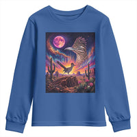 Arizona Roadrunner Vintage Desert Moon Retro Cactus Youth Sweatshirt 90s Southwest Wildlife Bird Animal Lover