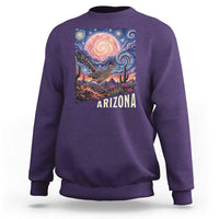 Arizona Roadrunner Vintage Desert Moon Retro Cactus Sweatshirt Southwest Wildlife Bird Starry Night Style
