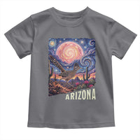 Arizona Roadrunner Vintage Desert Moon Retro Cactus Toddler T Shirt Southwest Wildlife Bird Starry Night Style