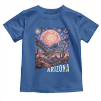 Arizona Roadrunner Vintage Desert Moon Retro Cactus Toddler T Shirt Southwest Wildlife Bird Starry Night Style