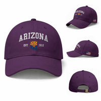 Arizona State Flag Grand Canyon State Established 1912 Baseball Cap