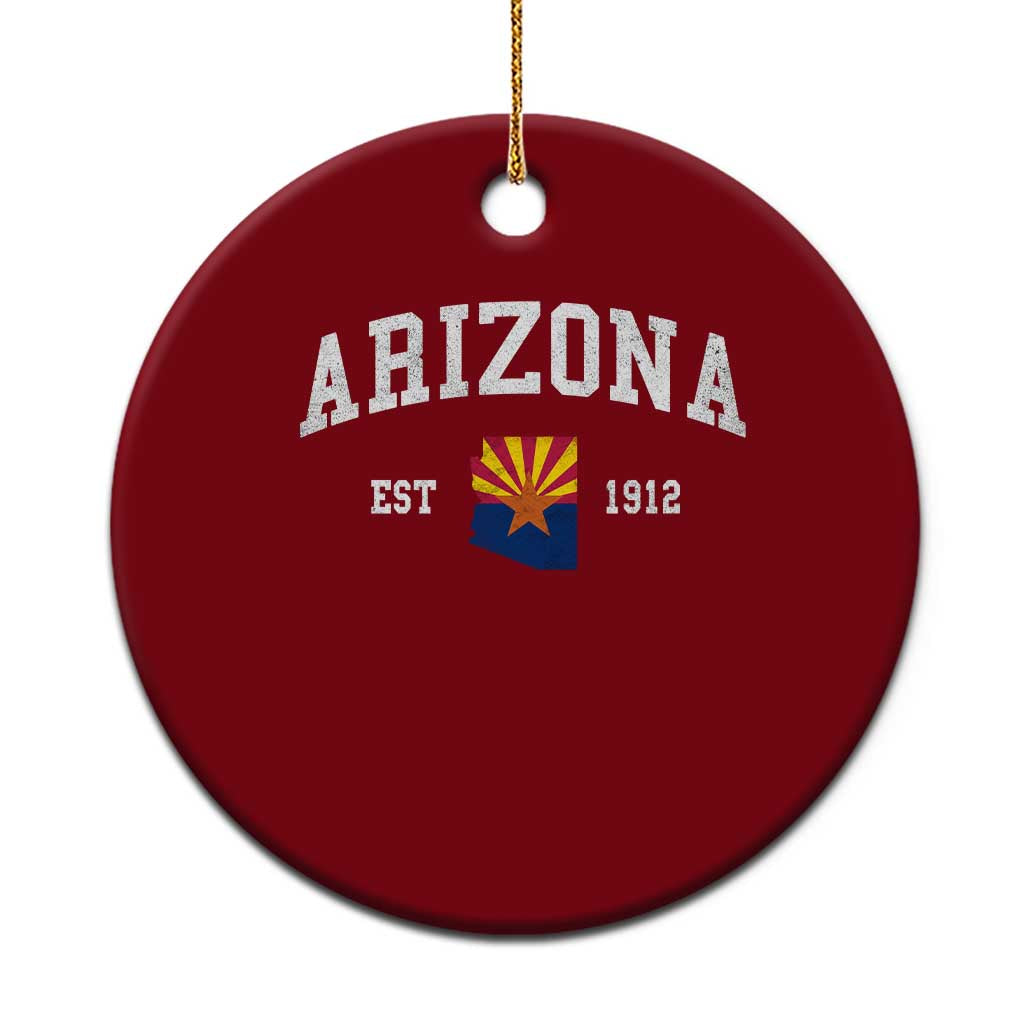Arizona State Flag Grand Canyon State Established 1912 Ceramic Ornament