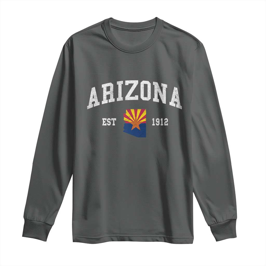 Arizona State Flag Grand Canyon State Established 1912 Long Sleeve Shirt