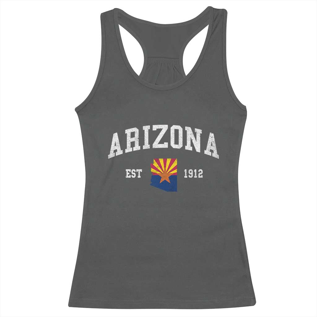 Arizona State Flag Grand Canyon State Established 1912 Racerback Tank Top