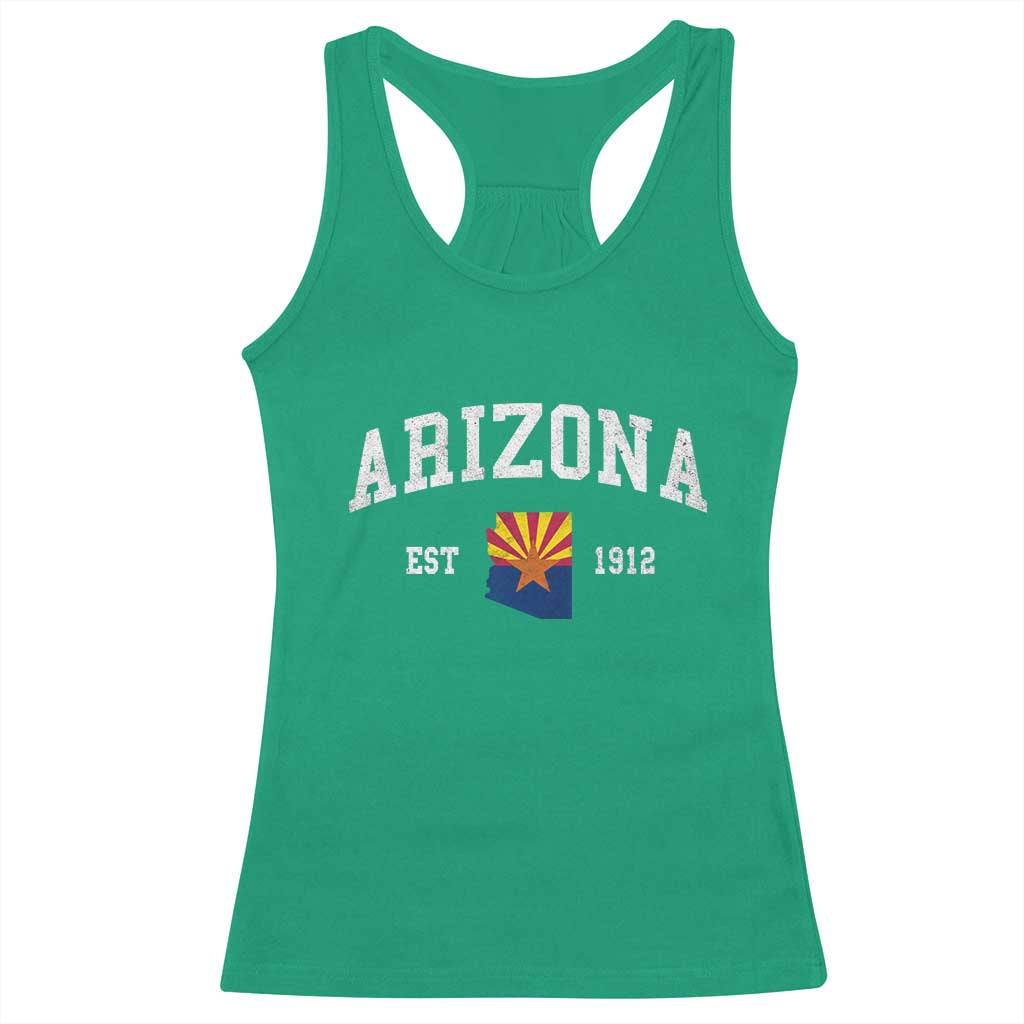 Arizona State Flag Grand Canyon State Established 1912 Racerback Tank Top