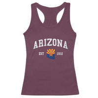 Arizona State Flag Grand Canyon State Established 1912 Racerback Tank Top