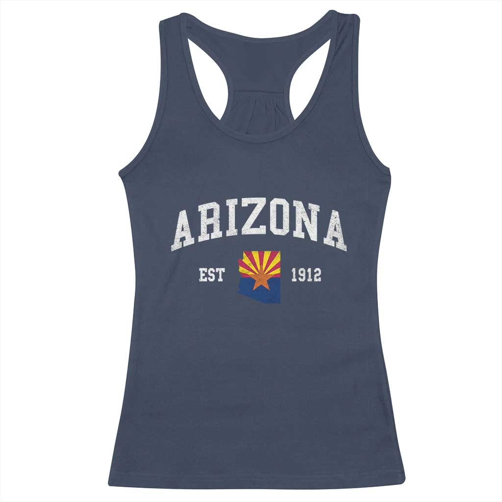 Arizona State Flag Grand Canyon State Established 1912 Racerback Tank Top