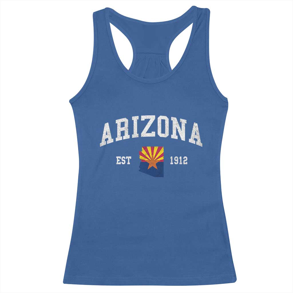Arizona State Flag Grand Canyon State Established 1912 Racerback Tank Top