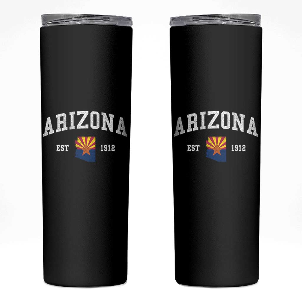 Arizona State Flag Grand Canyon State Established 1912 Skinny Tumbler