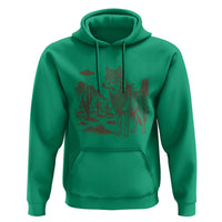 Vintage Coyote Cowboy UFO Hoodie Western Desert Southwest Coyote Alien