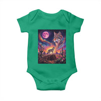Arizona Coyote Vintage Desert Moon Retro Cactus Baby Onesie Southwest Wildlife Western Adventure Graphic