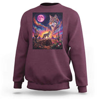 Arizona Coyote Vintage Desert Moon Retro Cactus Sweatshirt Southwest Wildlife Western Adventure Graphic