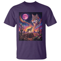 Arizona Coyote Vintage Desert Moon Retro Cactus T Shirt Southwest Wildlife Western Adventure Graphic