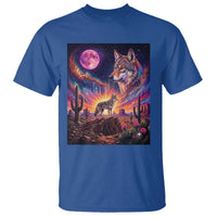 Arizona Coyote Vintage Desert Moon Retro Cactus T Shirt Southwest Wildlife Western Adventure Graphic