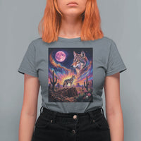 Arizona Coyote Vintage Desert Moon Retro Cactus T Shirt For Women Southwest Wildlife Western Adventure Graphic