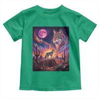 Arizona Coyote Vintage Desert Moon Retro Cactus Toddler T Shirt Southwest Wildlife Western Adventure Graphic