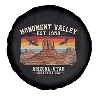 Retro Monument Valley Arizona Utah Sunset Established 1958 Spare Tire Cover Southwest Desert Eagle Road Trip Nature Souvenir