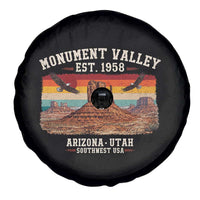 Retro Monument Valley Arizona Utah Sunset Established 1958 Spare Tire Cover Southwest Desert Eagle Road Trip Nature Souvenir