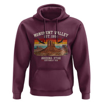Retro Monument Valley Arizona Utah Sunset Established 1958 Hoodie Southwest Desert Eagle Road Trip Nature Souvenir
