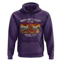Retro Monument Valley Arizona Utah Sunset Established 1958 Hoodie Southwest Desert Eagle Road Trip Nature Souvenir