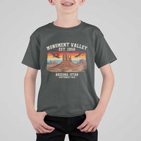 Retro Monument Valley Arizona Utah Sunset Established 1958 T Shirt For Kid Southwest Desert Eagle Road Trip Nature Souvenir