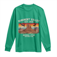 Retro Monument Valley Arizona Utah Sunset Established 1958 Long Sleeve Shirt Southwest Desert Eagle Road Trip Nature Souvenir
