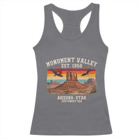 Retro Monument Valley Arizona Utah Sunset Established 1958 Racerback Tank Top Southwest Desert Eagle Road Trip Nature Souvenir