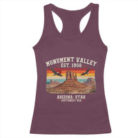 Retro Monument Valley Arizona Utah Sunset Established 1958 Racerback Tank Top Southwest Desert Eagle Road Trip Nature Souvenir