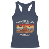 Retro Monument Valley Arizona Utah Sunset Established 1958 Racerback Tank Top Southwest Desert Eagle Road Trip Nature Souvenir