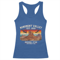 Retro Monument Valley Arizona Utah Sunset Established 1958 Racerback Tank Top Southwest Desert Eagle Road Trip Nature Souvenir