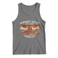 Retro Monument Valley Arizona Utah Sunset Established 1958 Tank Top Southwest Desert Eagle Road Trip Nature Souvenir