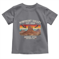 Retro Monument Valley Arizona Utah Sunset Established 1958 Toddler T Shirt Southwest Desert Eagle Road Trip Nature Souvenir