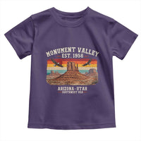 Retro Monument Valley Arizona Utah Sunset Established 1958 Toddler T Shirt Southwest Desert Eagle Road Trip Nature Souvenir