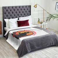 Funny Black Cat Halloween Funny Black Cat Murderous Cat With Knife Throw Blanket Rage Is Consuming Me - Wonder Print Shop