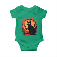 Funny Black Cat Halloween Funny Black Cat Murderous Cat With Knife Baby Onesie Rage Is Consuming Me - Wonder Print Shop