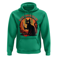 Funny Black Cat Halloween Funny Black Cat Murderous Cat With Knife Hoodie Rage Is Consuming Me - Wonder Print Shop