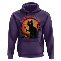 Funny Black Cat Halloween Funny Black Cat Murderous Cat With Knife Hoodie Rage Is Consuming Me - Wonder Print Shop