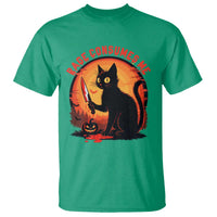 Funny Black Cat Halloween Funny Black Cat Murderous Cat With Knife T Shirt Rage Is Consuming Me - Wonder Print Shop