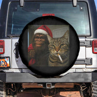 Funny Cat Selfie Bigfoot Christmas Sasquatch Spare Tire Cover - Wonder Print Shop