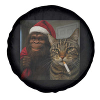 Funny Cat Selfie Bigfoot Christmas Sasquatch Spare Tire Cover - Wonder Print Shop