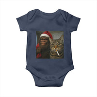 Funny Cat Selfie Bigfoot Christmas Sasquatch Baby Onesie - Wonder Print Shop