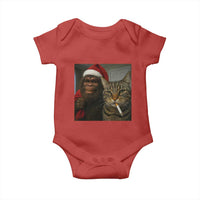 Funny Cat Selfie Bigfoot Christmas Sasquatch Baby Onesie - Wonder Print Shop